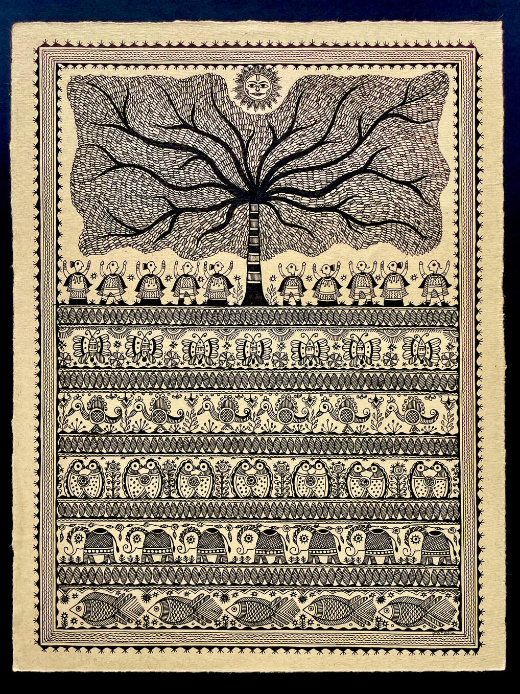 From the series Kalpvriksha — The Tree of Life, inspired by Mithila Gond art